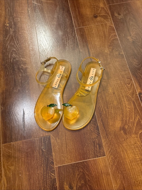Katy Perry Collections Shoes - Katy Perry Collections Amber Jelly Sandals with Peach Charm